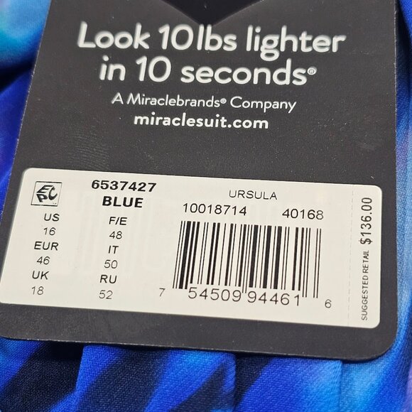 Miraclesuit Ursula Cloud Leopard Tankini Top Size 16 - Picture 7 of 8